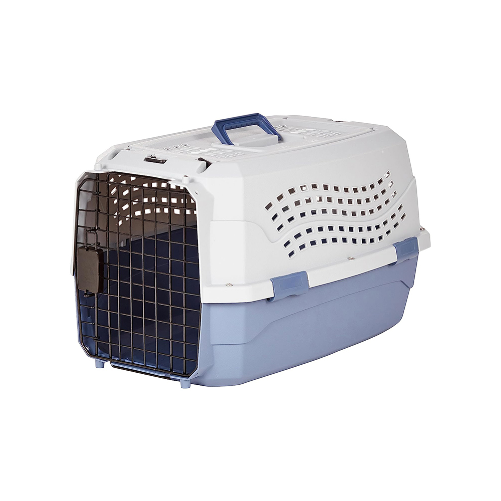 Plastic Pet Cage for Cat – Blue, Large